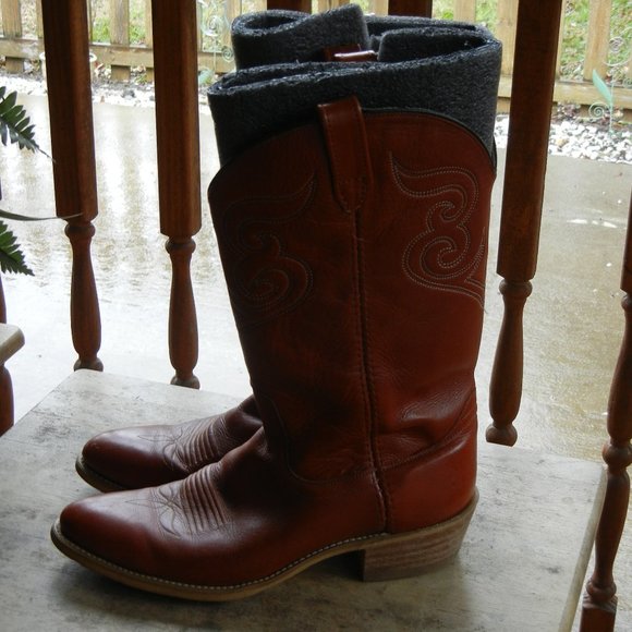 Dingo Acme Mens Western Cowboy Boots 7799 Embroidered  Brown Leather USA 10D - Picture 1 of 10